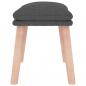 Preview: Fußhocker Dunkelgrau 45x29,5x35 cm Stoff