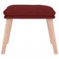 Preview: Fußhocker Weinrot 45x29,5x35 cm Stoff
