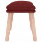 Preview: Fußhocker Weinrot 45x29,5x35 cm Stoff