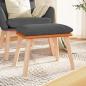 Preview: ARDEBO.de - Fußhocker Dunkelgrau 45x29,5x35 cm Stoff und Kunstleder