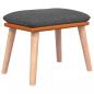 Preview: Fußhocker Dunkelgrau 45x29,5x35 cm Stoff und Kunstleder