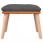 Preview: Fußhocker Dunkelgrau 45x29,5x35 cm Stoff und Kunstleder