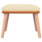 Preview: Fußhocker Creme 45x29,5x35 cm Stoff und Kunstleder