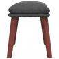 Preview: Fußhocker Dunkelgrau 45x29,5x35 cm Stoff