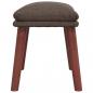 Preview: Fußhocker Taupe 45x29,5x35 cm Stoff