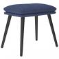 Preview: Fußhocker Blau 45x29,5x35 cm Stoff