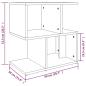 Preview: Nachttisch Braun Eichen-Optik 50x30x51,5 cm Holzwerkstoff