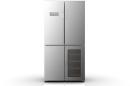 Preview: ARDEBO.de Wolkenstein WCD595EWTSNF IX Stand Side-by-Side Kombination Cross Door, 90,5 cm breit, 606 L, NoFrost, Weinschrank, Holiday-Modus, ECO-Modus, Kindersicherung, Edelstahl Antifingerprint