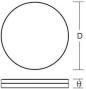 Preview: RZB Decken- und Wandleuchte FLAT SLIM round, Dekorative runde LED Anbauleuchte, 13...26 W, silber (312629.004)