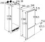Preview: PKM KG250.4EEB Einbau Kühl-Gefrierkombination, 54 cm breit, 249L, Schlepptürtechnik, LED Beleuchtung