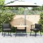 Preview: Gartenstühle 2 Stk. mit Kissen Schwarz Poly Rattan