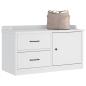 Preview: ARDEBO.de - Flurbank SANDNES Weiß 87x40x50 cm Massivholz Kiefer