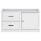 Preview: Flurbank SANDNES Weiß 87x40x50 cm Massivholz Kiefer