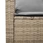 Preview: Gartensofa 2-Sitzer mit Kissen & Tisch Beige Poly Rattan