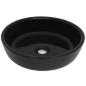 Preview: Waschbecken Keramik Rund Schwarz 42x12 cm