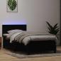 Preview: ARDEBO.de - Boxspringbett mit Matratze Schwarz 90x220 cm Samt