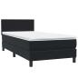 Preview: Boxspringbett mit Matratze Schwarz 90x220 cm Samt