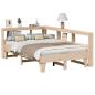 Preview: ARDEBO.de - Massivholzbett mit Regal ohne Matratze 120x190 cm Kiefer