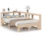 Preview: Massivholzbett mit Regal ohne Matratze 120x190 cm Kiefer