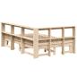 Preview: Massivholzbett mit Regal ohne Matratze 120x190 cm Kiefer