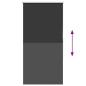 Preview: Verdunkelungsrollo Schwarz 75x150 cm Stoffbreite 70,7 cm