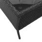 Preview: Gartensofa 2-Sitzer mit Kissen & Tisch Schwarz Poly Rattan