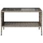 Preview: Gartensofa 2-Sitzer mit Kissen & Tisch Grau Poly Rattan