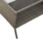 Preview: Gartensofa 2-Sitzer mit Kissen & Tisch Grau Poly Rattan