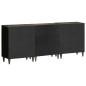 Preview: 3-tlg. Sideboards Hellgrau 60x33,5x75 cm Massivholz Mango