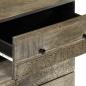 Preview: 3-tlg. Sideboards Hellgrau 60x33,5x75 cm Massivholz Mango