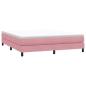 Preview: ARDEBO.de - Boxspringbett ohne Matratze Rosa 180x210 cm Samt