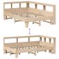 Preview: Bücherregalbett ohne Matratze 120x200 cm Massivholz Kiefer
