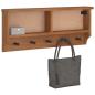 Preview: ARDEBO.de - Wandgarderobe SANDNES 87x12x35 cm Massivholz Kiefer