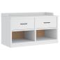 Preview: Flurbank SANDNES Weiß 87x40x50 cm Massivholz Kiefer