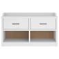 Preview: Flurbank SANDNES Weiß 87x40x50 cm Massivholz Kiefer