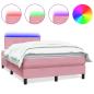 Preview: Boxspringbett mit Matratze Rosa 120x220 cm Samt