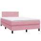 Preview: Boxspringbett mit Matratze Rosa 120x220 cm Samt