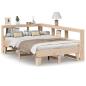Preview: ARDEBO.de - Massivholzbett mit Regal ohne Matratze 135x190 cm Kiefer
