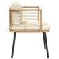 Preview: Gartenstühle 2 Stk. mit Kissen Natur Poly Rattan