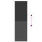 Preview: Verdunkelungsrollo Schwarz 80x230 cm Stoffbreite 75,7 cm