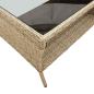 Preview: ARDEBO.de - Gartensofa 2-Sitzer mit Kissen & Tisch Beige Poly Rattan