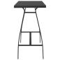 Preview: Garten-Bartisch Schwarz 110x60x110 cm Hartglas