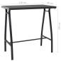 Preview: Garten-Bartisch Schwarz 110x60x110 cm Hartglas