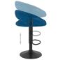 Preview: Barhocker 2 Stk. Blau Samt