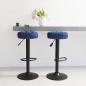 Preview: ARDEBO.de - Barhocker 2 Stk. Blau Samt