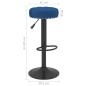 Preview: Barhocker 2 Stk. Blau Samt