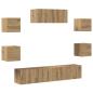 Preview: 5-teiliges TV-Schrank-Set Wandmontage Artisan Eiche