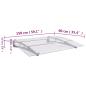 Preview: Türvordach Silbern und Transparent 150x90 cm PET