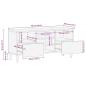 Preview: TV-Schrank 100x33,5x46 cm Massivholz Mango