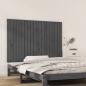 Preview: Wand-Kopfteil Grau 127,5x3x90 cm Massivholz Kiefer